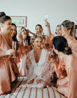 Bridal Party getting ready for the big day
